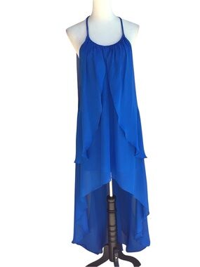 Cache Blue  Draped Halter Dress